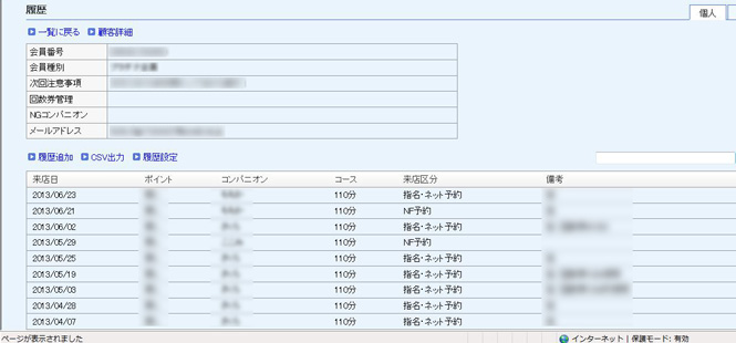 顧客管理データ